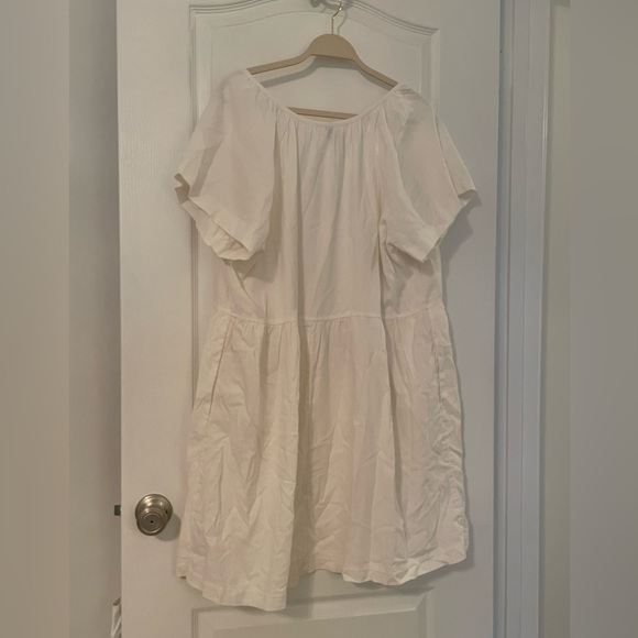 White Line Popover Dress - Picture 6 of 12